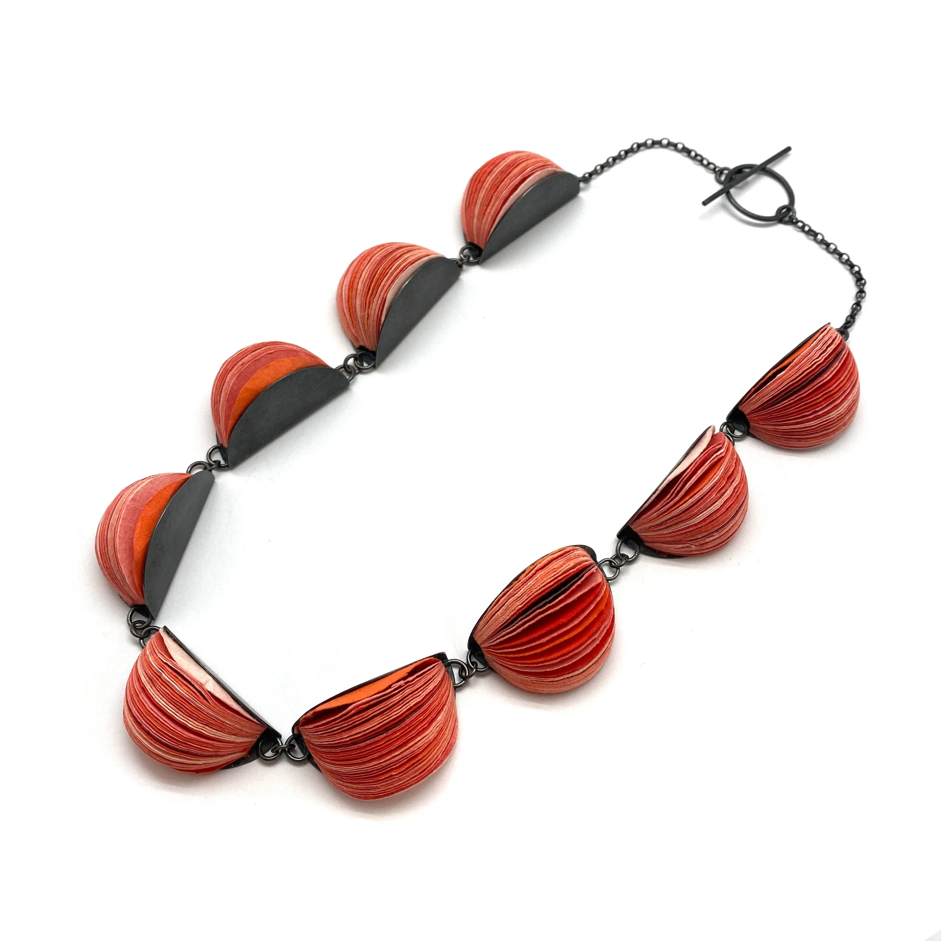 Shorter Red Japanese Paper Necklace