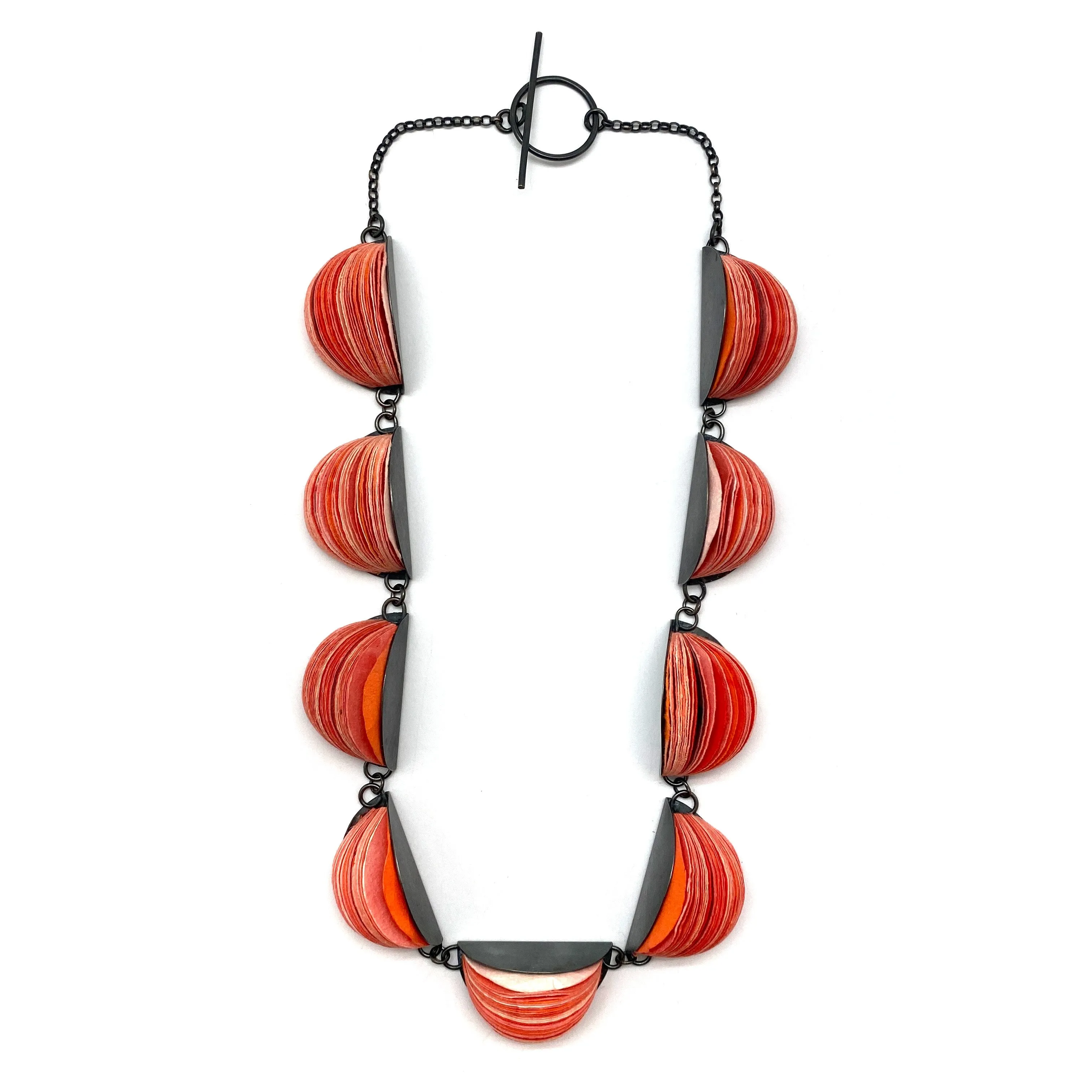 Shorter Red Japanese Paper Necklace