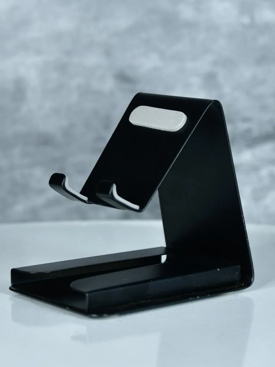 Sowpeace - White Padded Metal Phone Stand with Card Holder