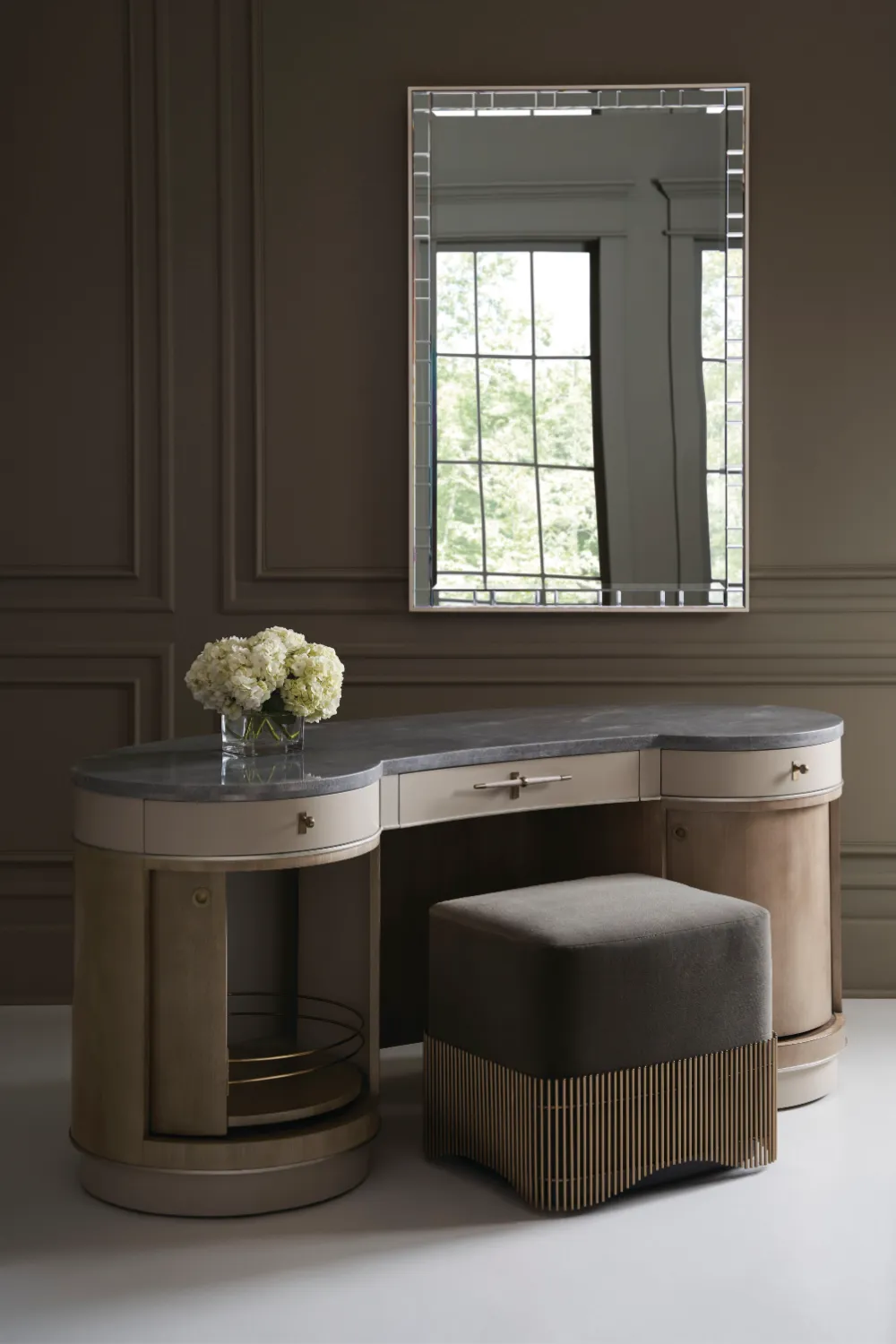 Swivel Shelf Dressing Table | Caracole Vanity Fair