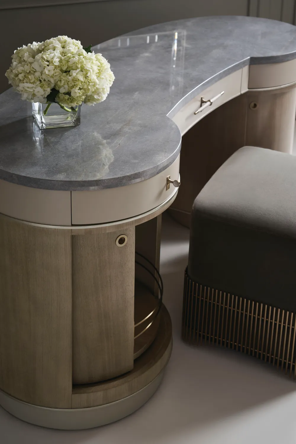 Swivel Shelf Dressing Table | Caracole Vanity Fair