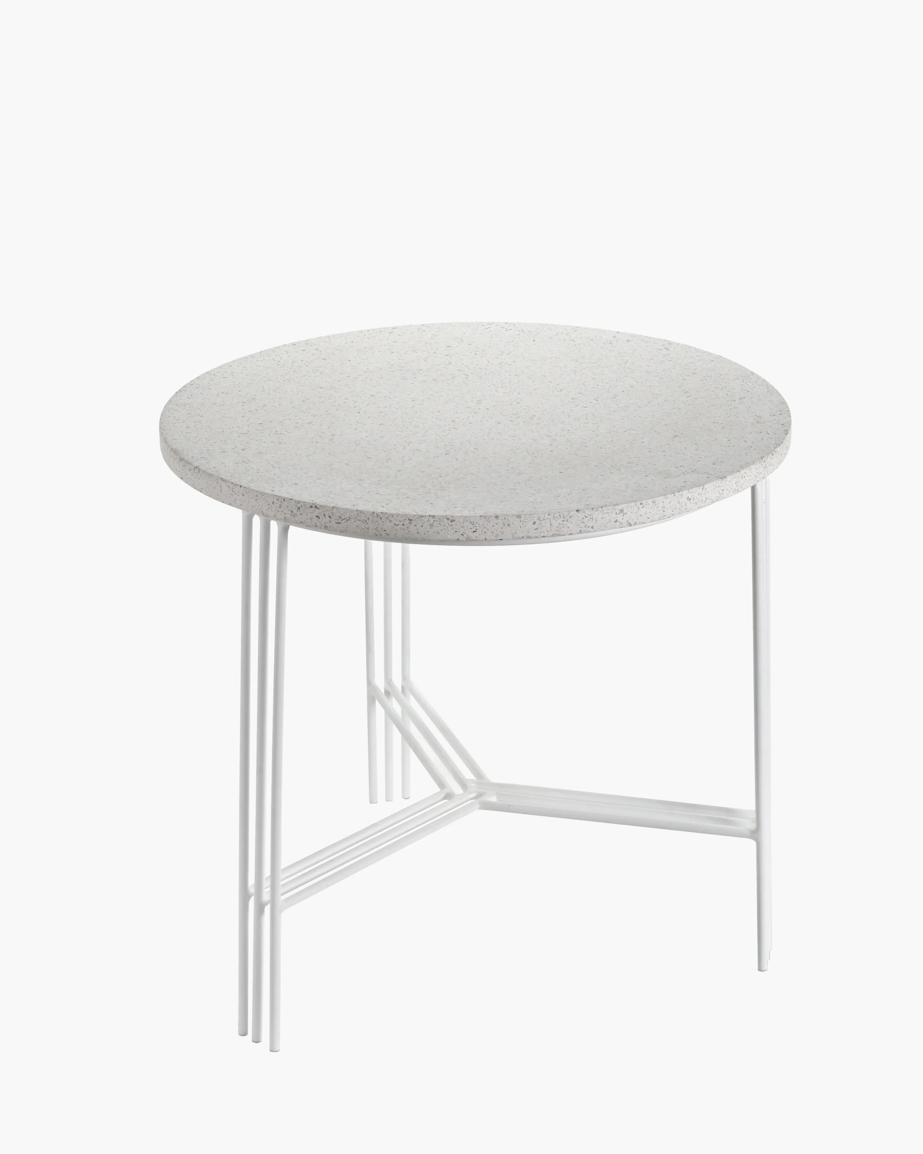 Terrazzo Metal Sculptures Side Table