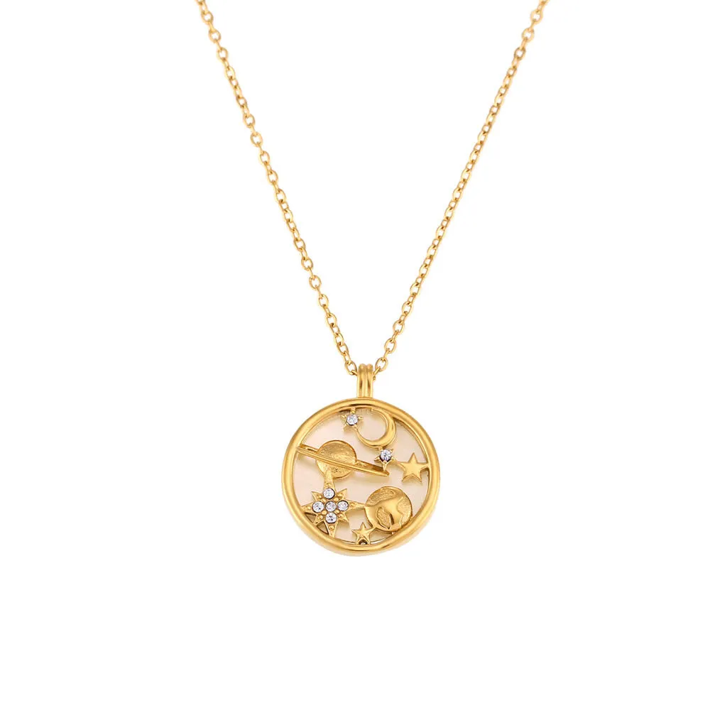 The Universe - 18K Gold Plated, Waterproof Necklace