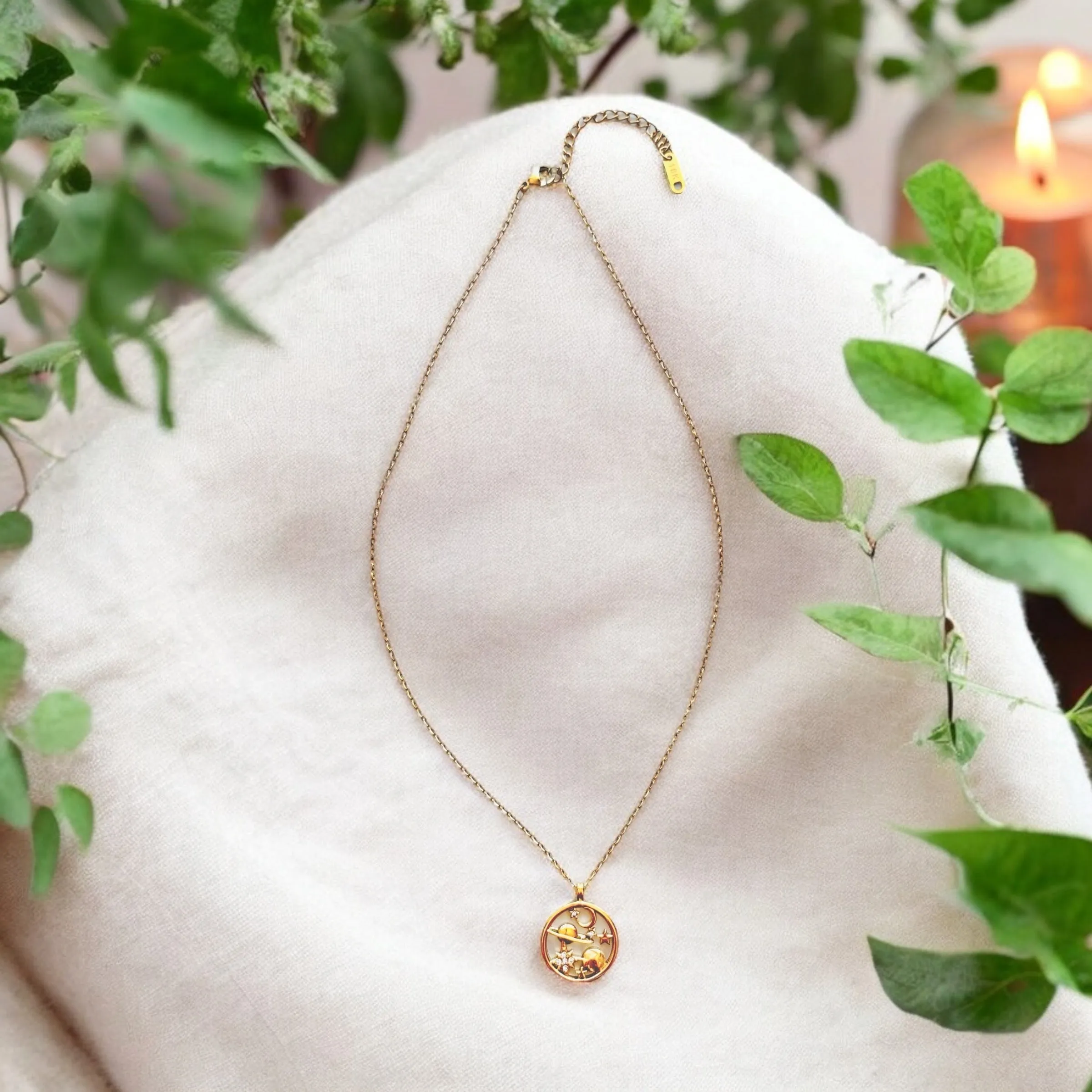 The Universe - 18K Gold Plated, Waterproof Necklace