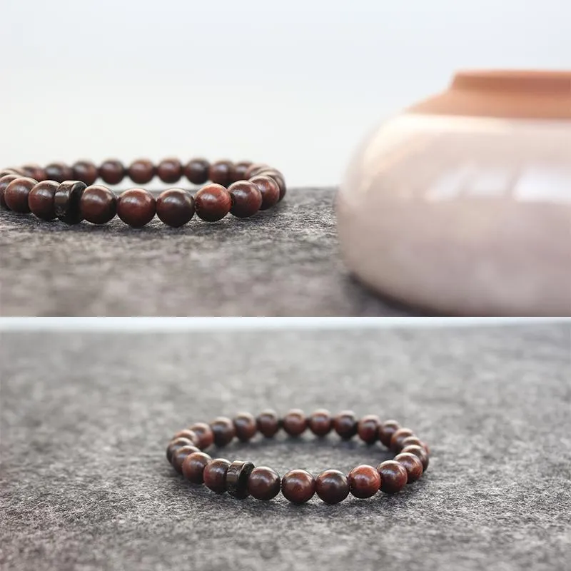 Tibetan Buddhist Natural Sandalwood Hand-carved Coconut Shell Bracelet