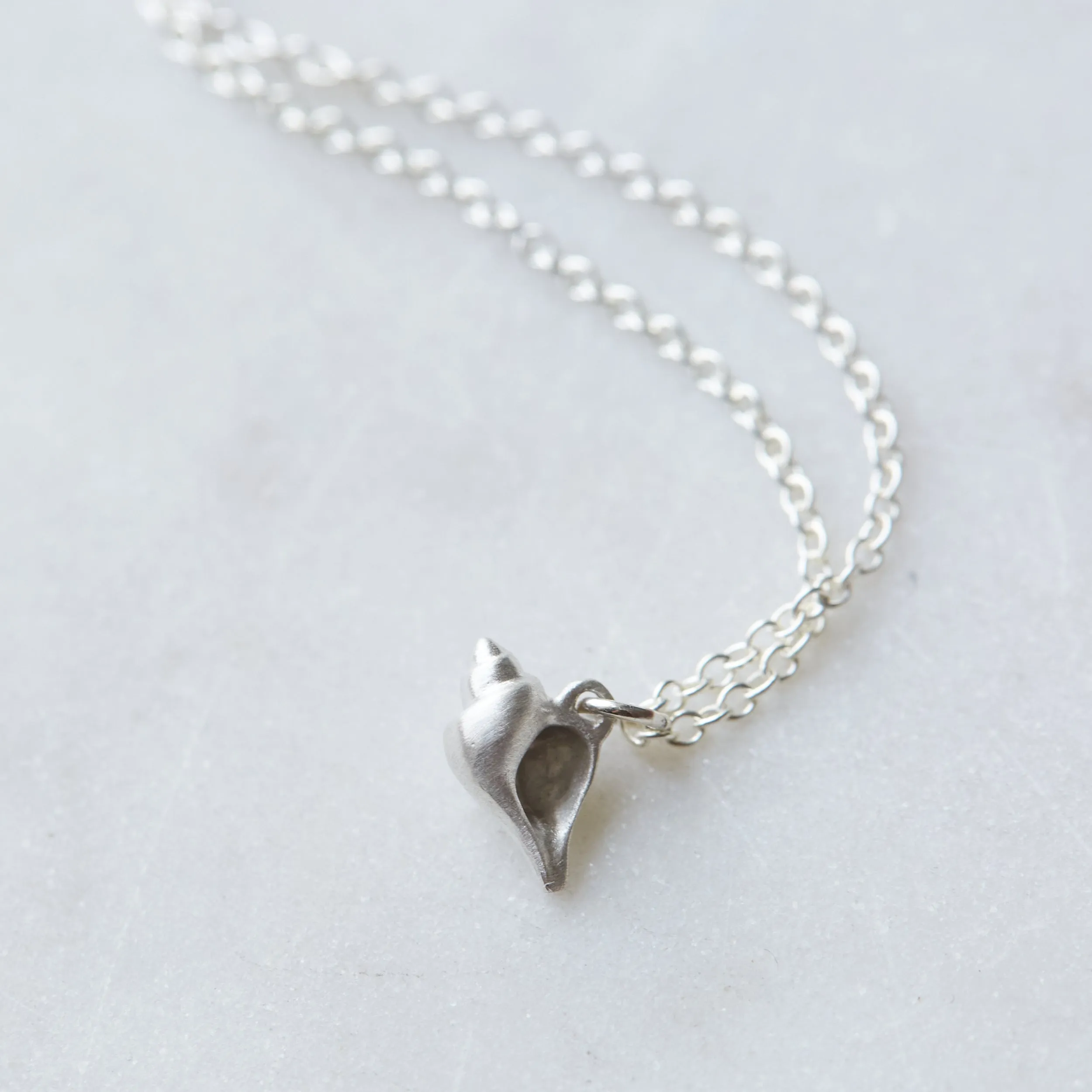 Tiny Whelk Shell Ruthie B. Necklace