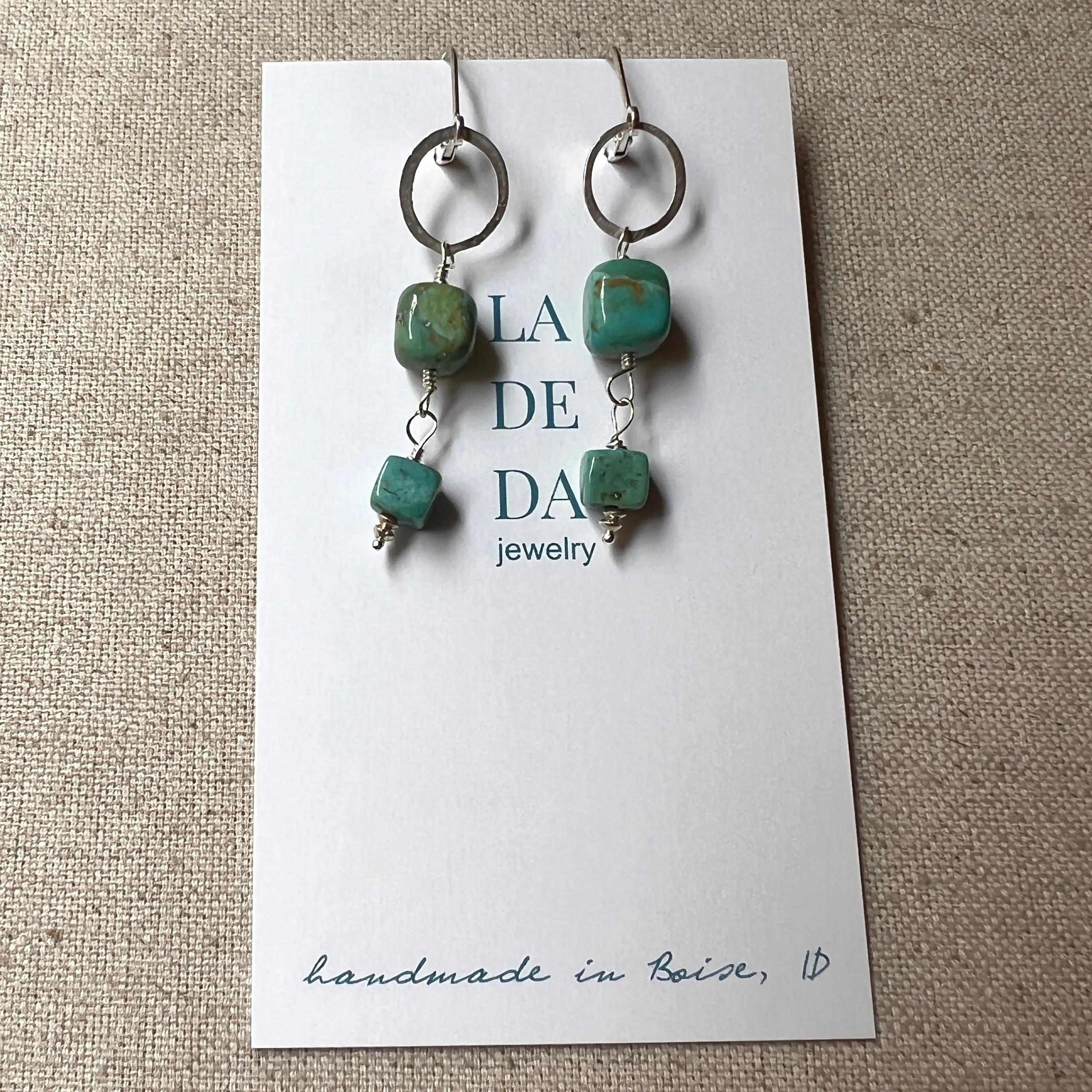 Turquoise Squared Earrings