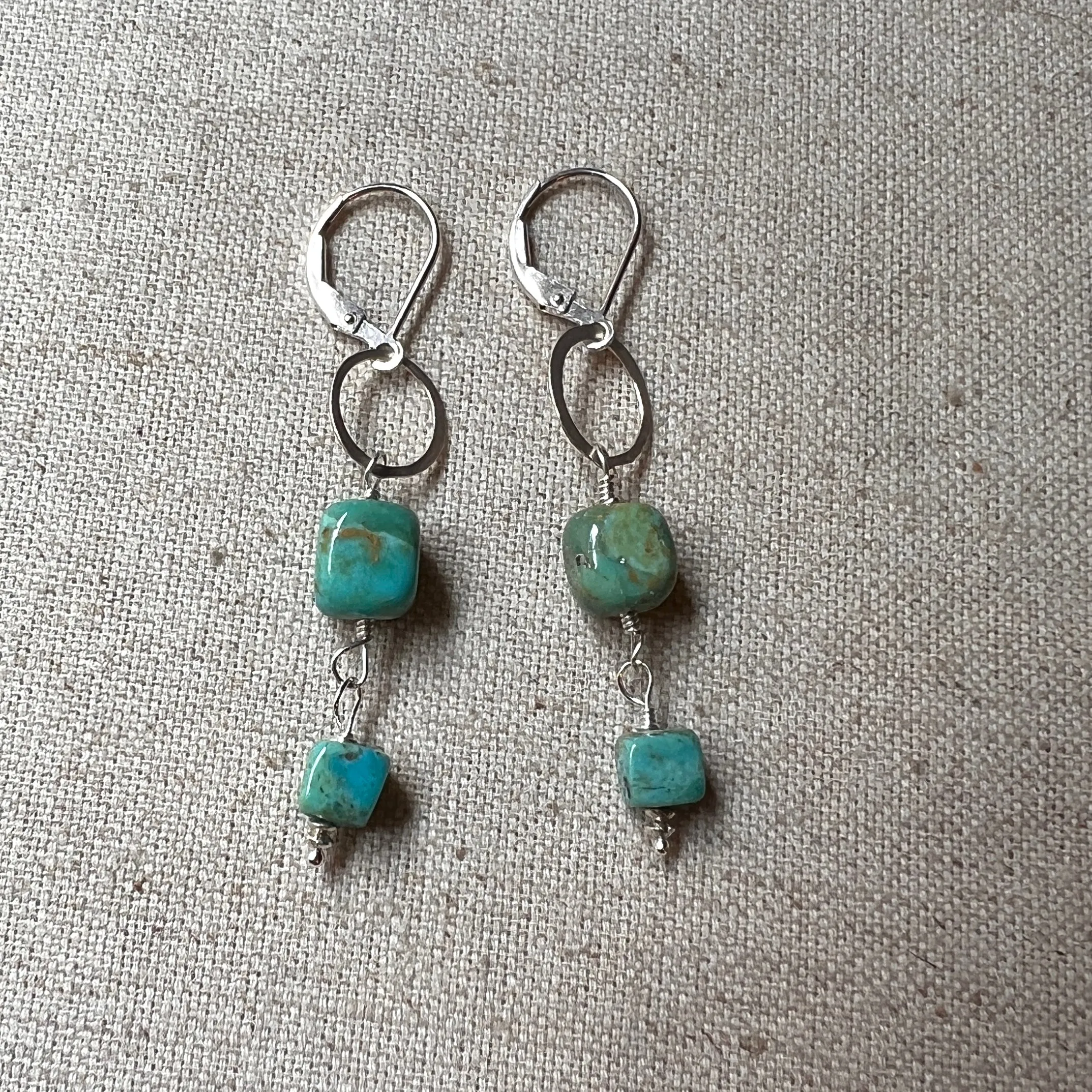 Turquoise Squared Earrings