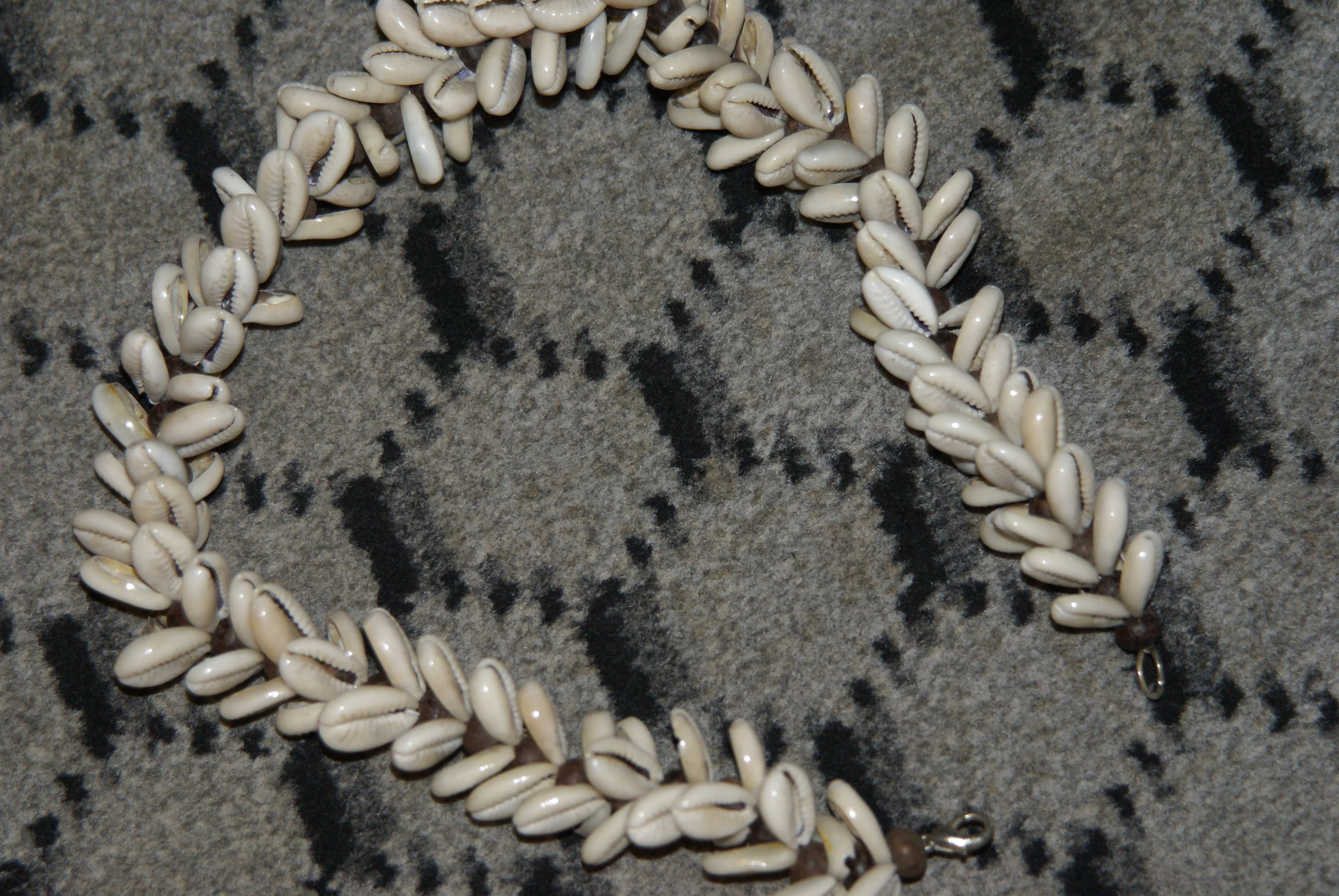 Unique Older Nassa Shells & Black Beads Necklace, Body Ornament and Currency, Trade Item,  Worn during Festivals, Initiations, Rites of passage or used for payments, bride price etc…  Highlands of Papua New Guinea. NECK46