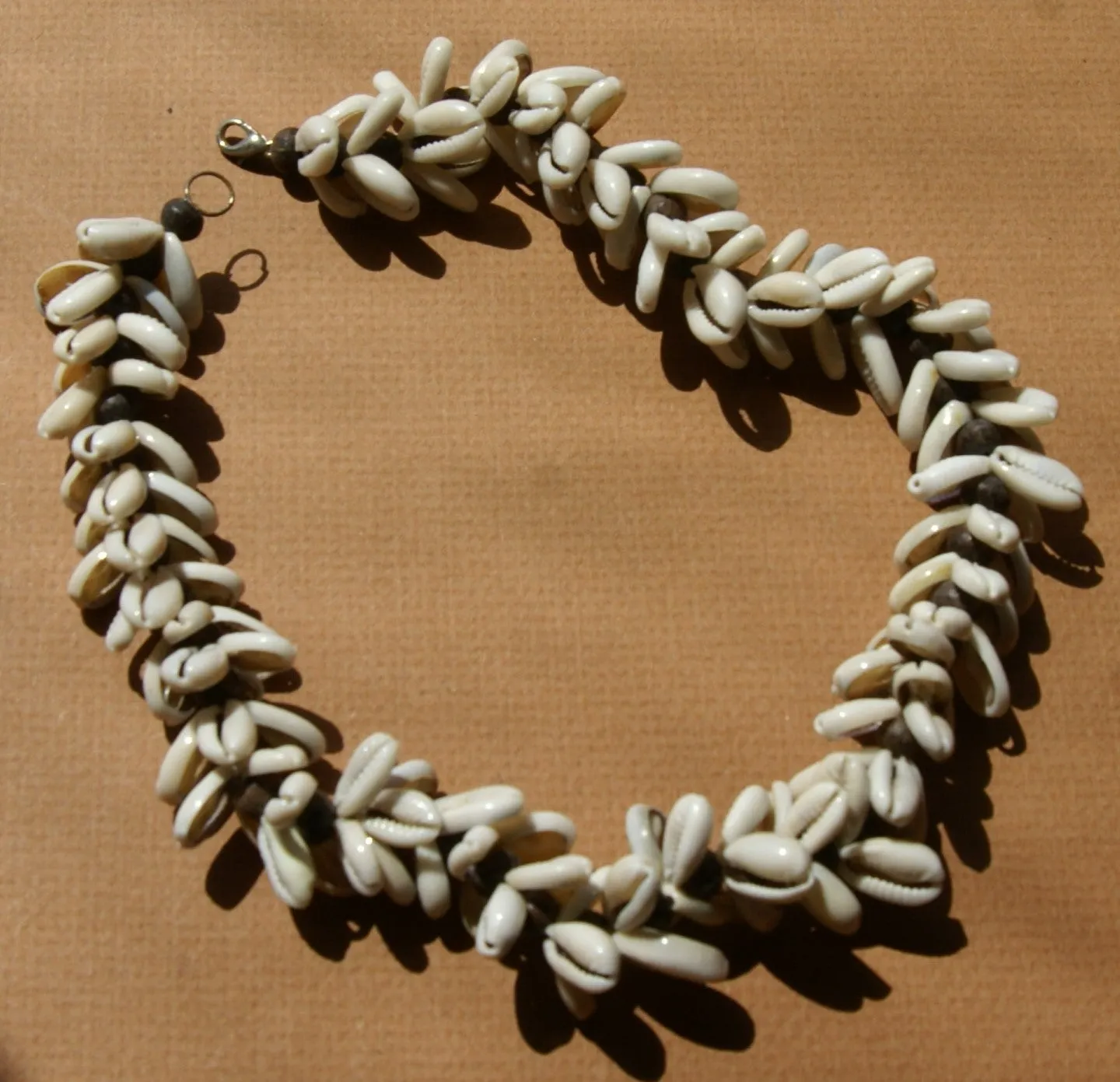 Unique Older Nassa Shells & Black Beads Necklace, Body Ornament and Currency, Trade Item,  Worn during Festivals, Initiations, Rites of passage or used for payments, bride price etc…  Highlands of Papua New Guinea. NECK46