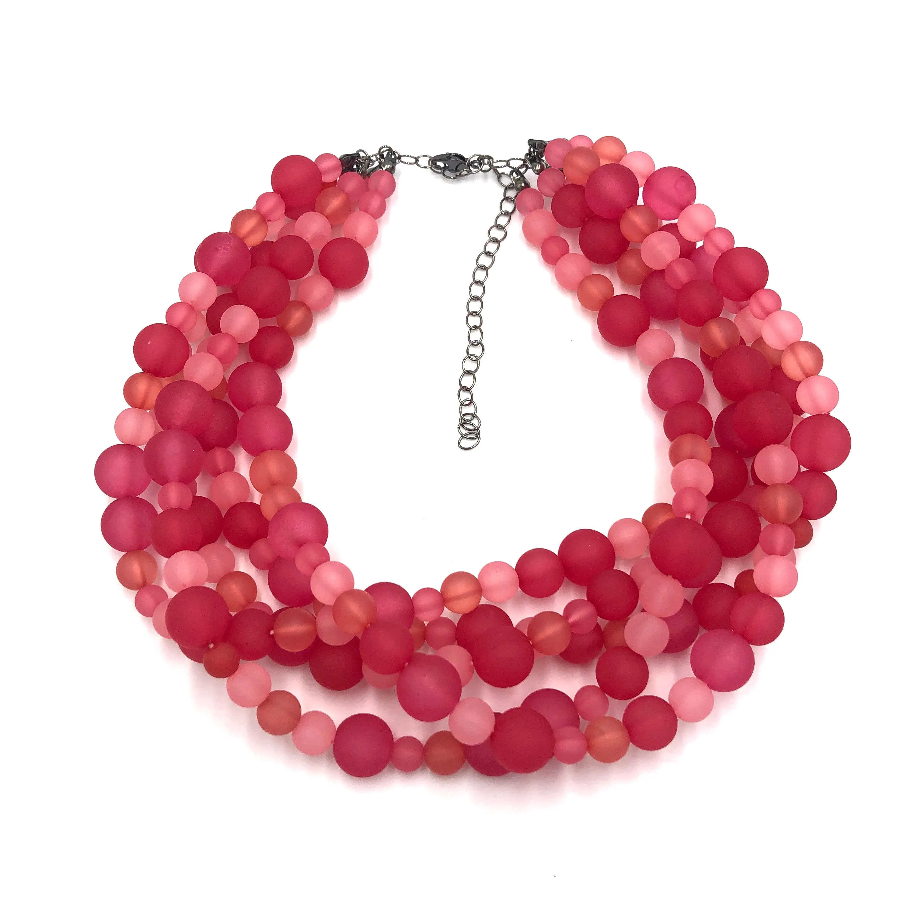 Variegated Frosted Cranberry Sylvie Necklace