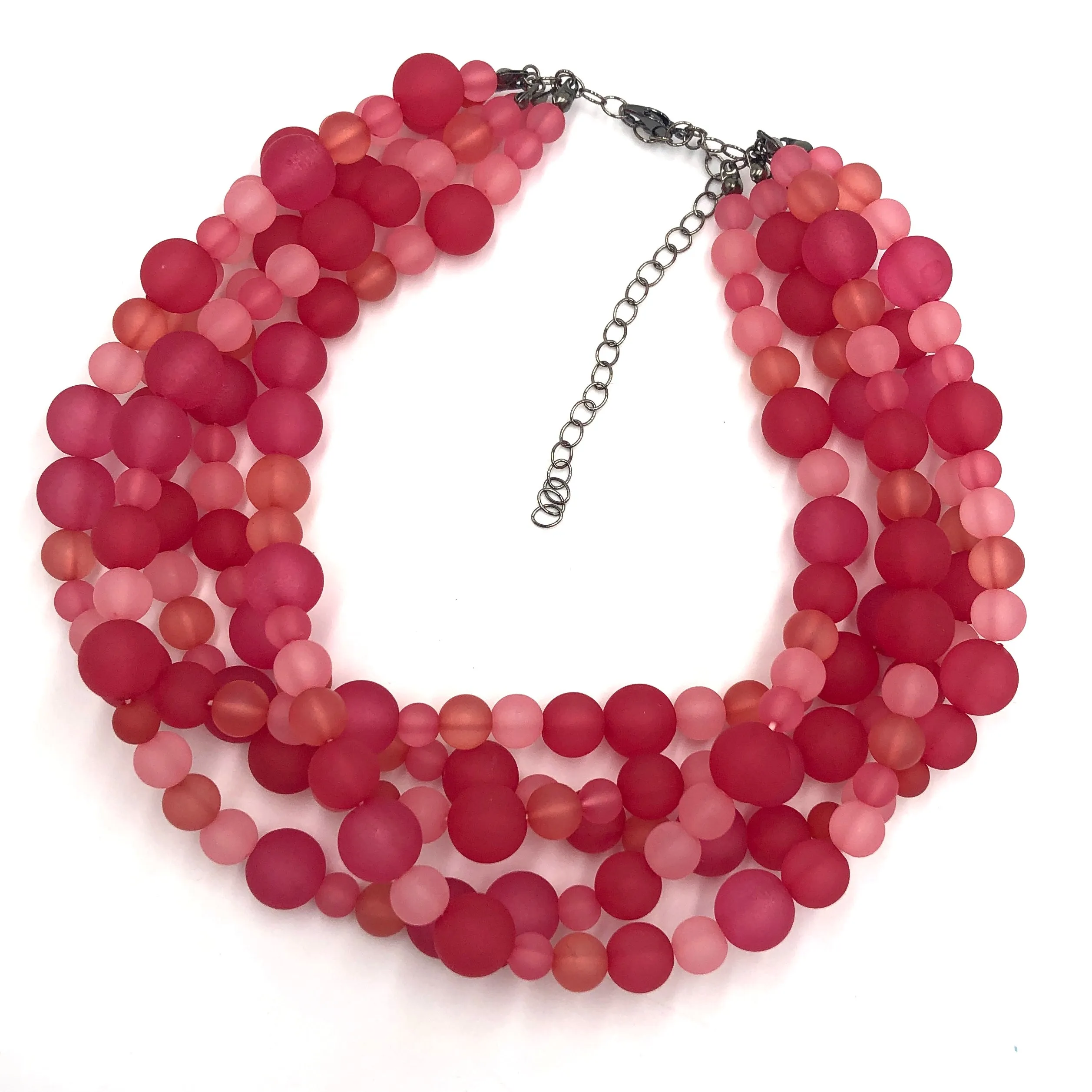 Variegated Frosted Cranberry Sylvie Necklace