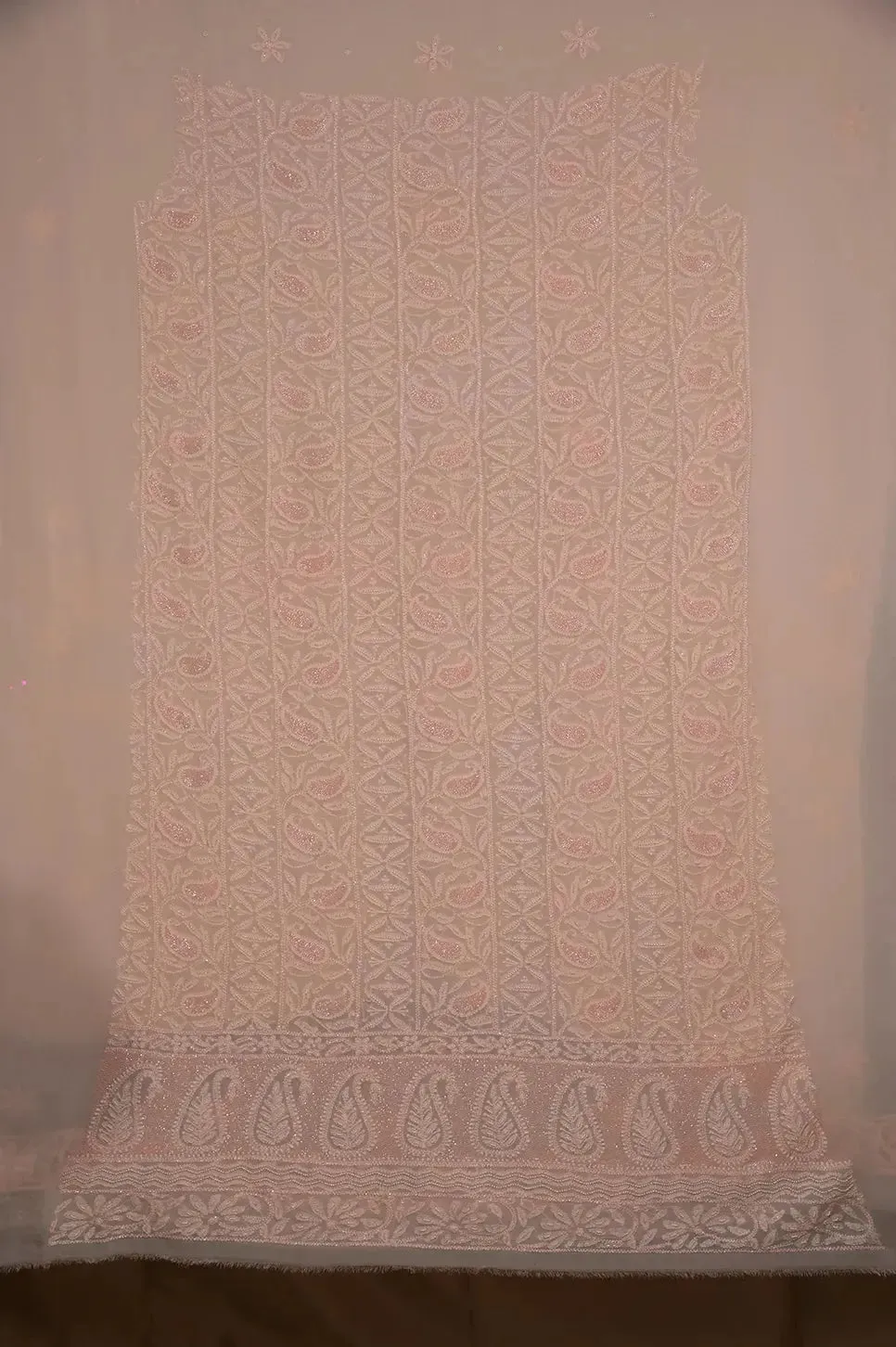 Viscose Length with Dupatta - Peach